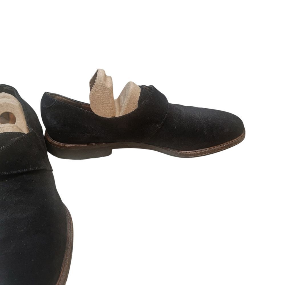 Salvatore Ferragamo Men's Black Suede Monk Strap Shoes. Size 11.5 C. - Picture 5 of 14